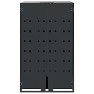 Box na 2 popelnice antracitový 138 x 79 x 117 cm ocel - obrázek 5