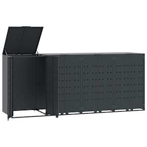 vidaXL ratastega pr&uuml;gikasti kuur 4 pr&uuml;gikastile, 276x79x117 cm, teras