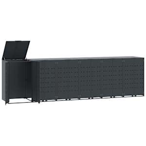 vidaXL ratastega pr&uuml;gikasti kuur 6 pr&uuml;gikastile, 414x79x117 cm, teras