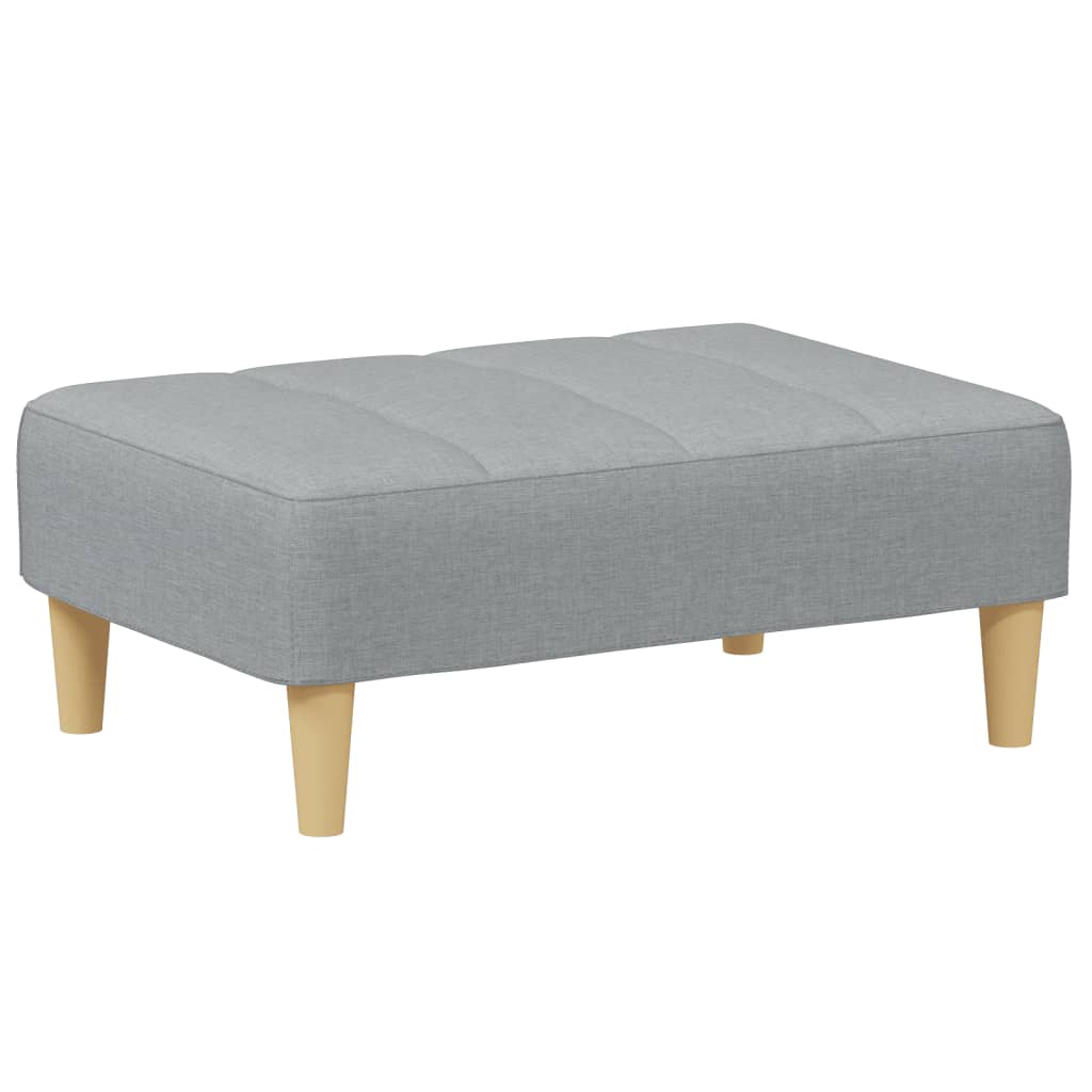 vidaXL Podnožka světle šedá 77 x 55 x 31 cm textil