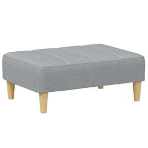 Podnožka světle šedá 77 x 55 x 31 cm textil - obrázek 2
