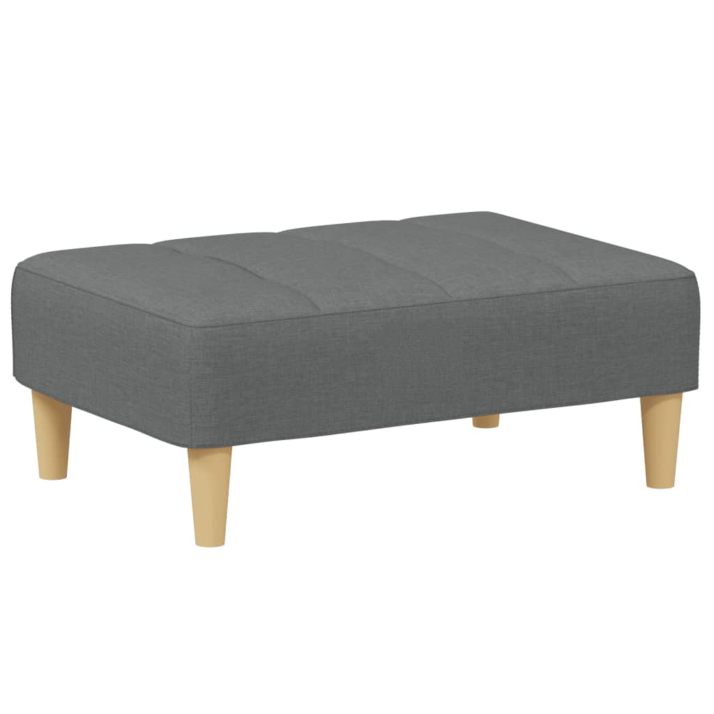 vidaXL Podnožka tmavě šedá 77 x 55 x 31 cm textil