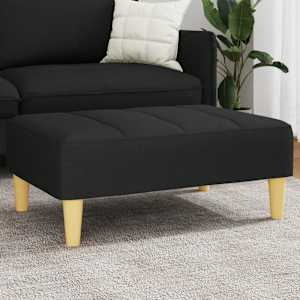 Stolček za noge črn 77x55x31 cm blago