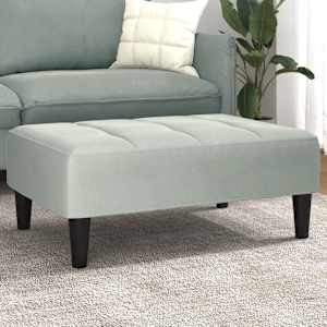 Stolček za noge svetlo siv 77x55x31 cm žamet