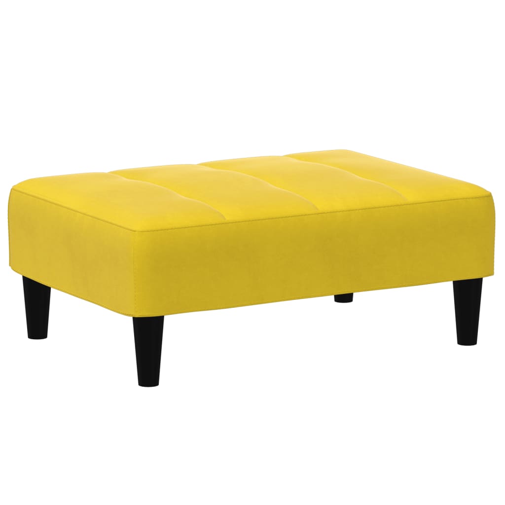 vidaXL Podnožka žlutá 77 x 55 x 31 cm samet