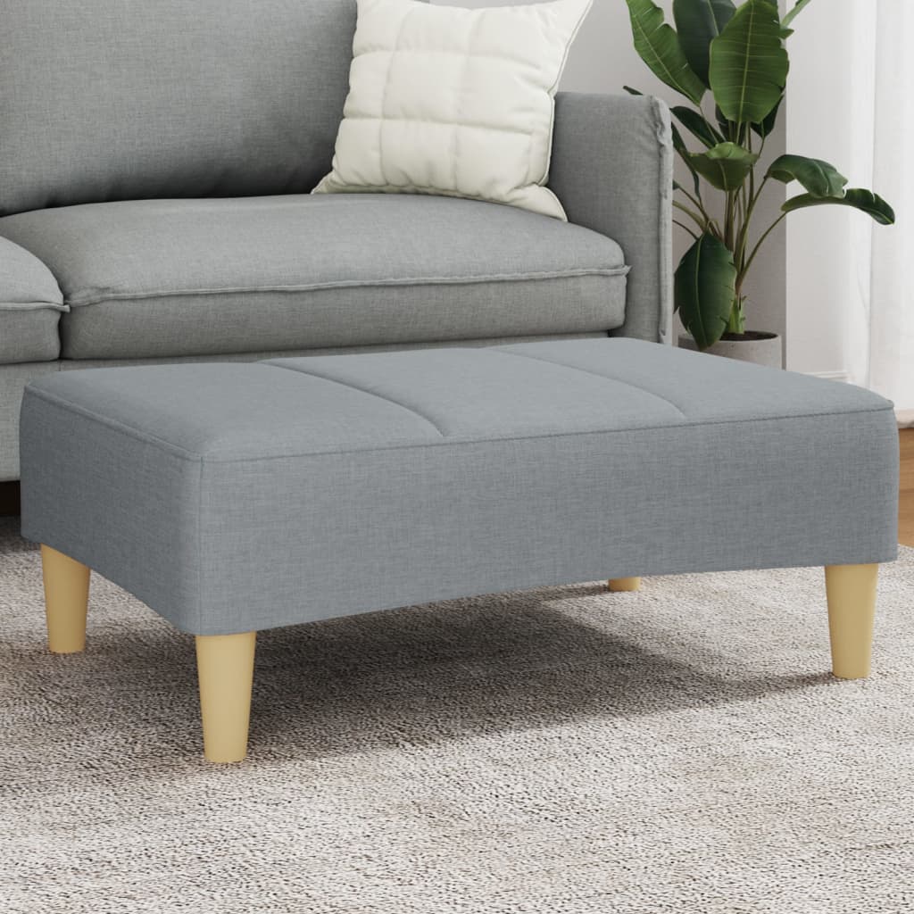 vidaXL Fußhocker Hellgrau 77x55x31 cm Stoff