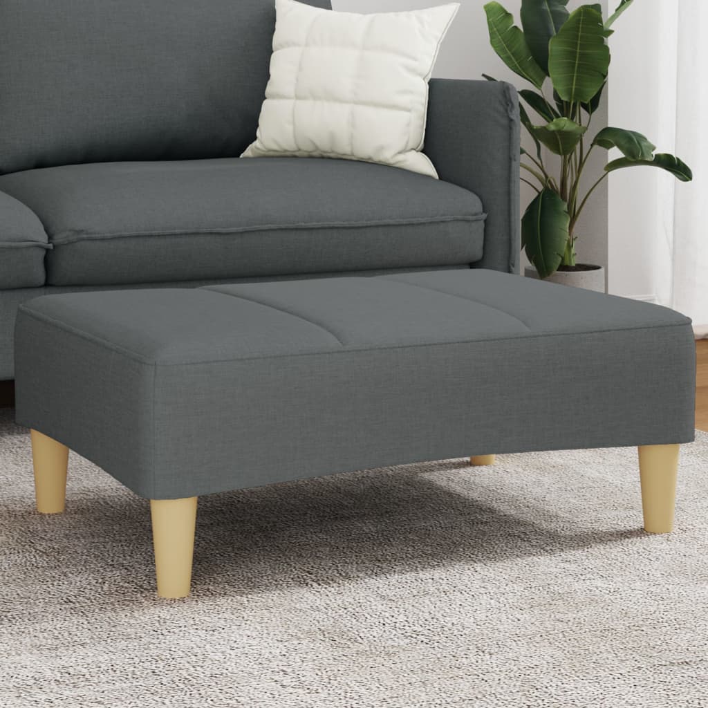 vidaXL Taburet, gri închis, 77x55x31 cm, material textil