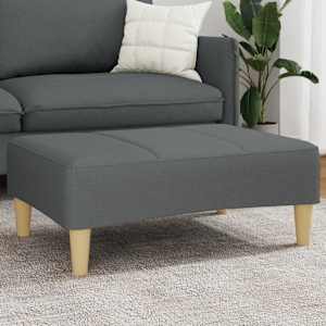 Podnožka tmavě šedá 77 x 55 x 31 cm textil