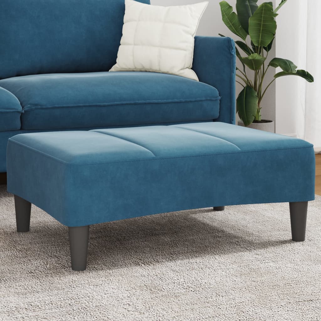 vidaXL Fußhocker Blau 77x55x31 cm Samt