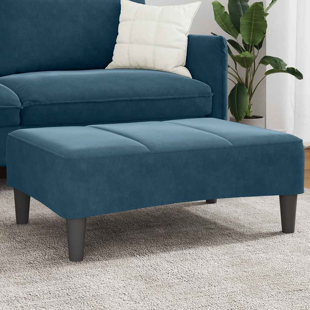 vidaXL Taburet, albastru, 77x55x31 cm, catifea