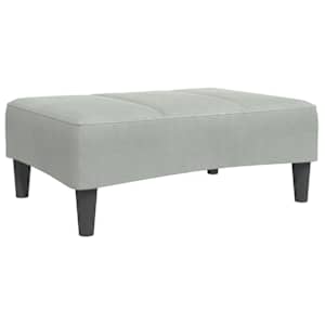 vidaXL jalapink, helehall, 77x55x31 cm, samet