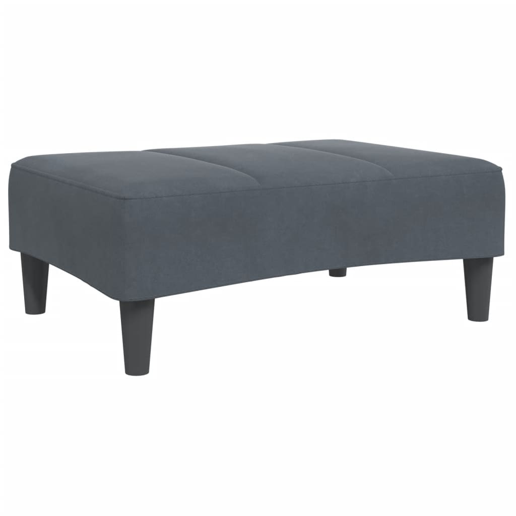 vidaXL Podnožka tmavě šedá 77 x 55 x 31 cm samet