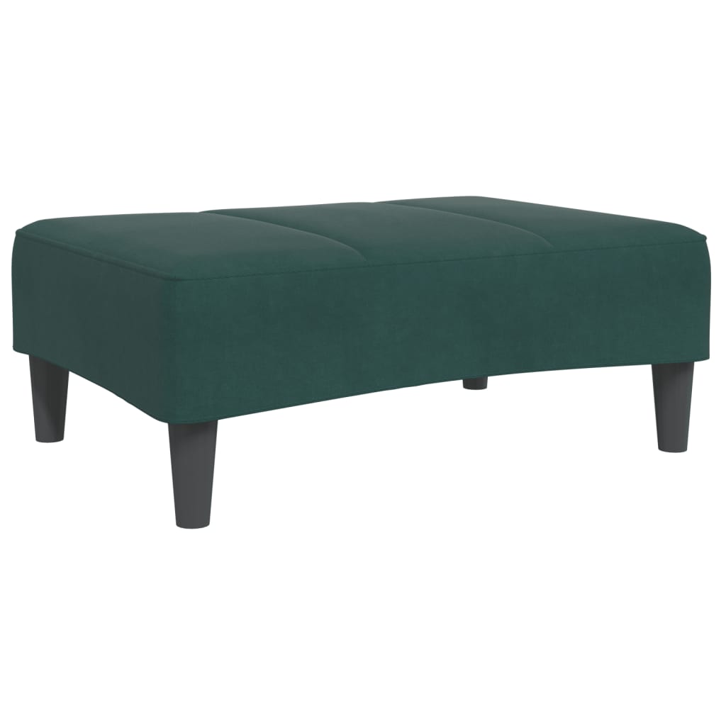 vidaXL Podnožka tmavě zelená 77 x 55 x 31 cm samet
