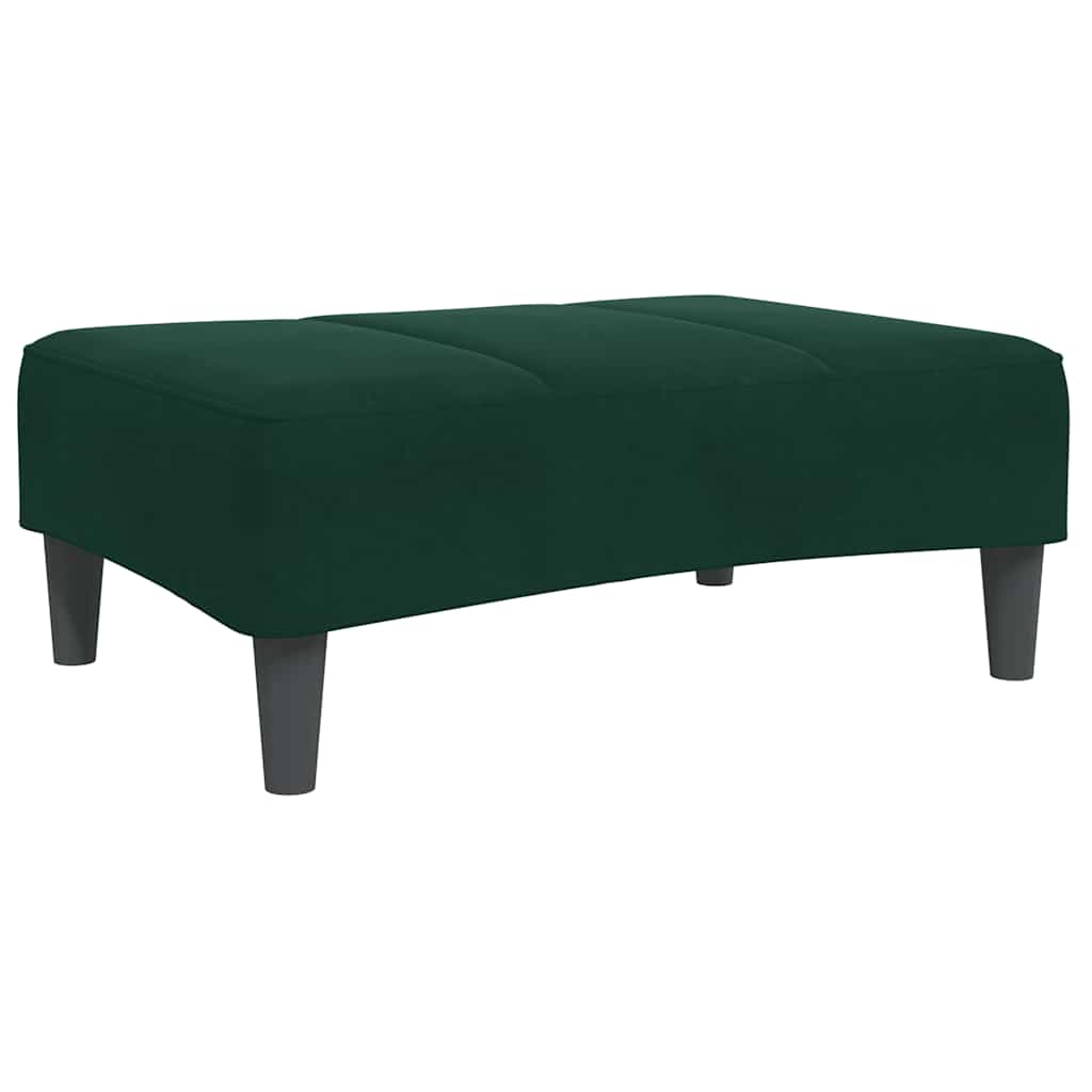 vidaXL Podnožka tmavě zelená 77 x 55 x 31 cm samet