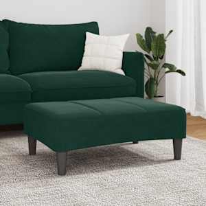 vidaXL Voetenbank 77x55x31 cm fluweel donkergroen