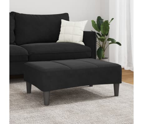 vidaXL Footstool Black 77x55x31 cm Velvet