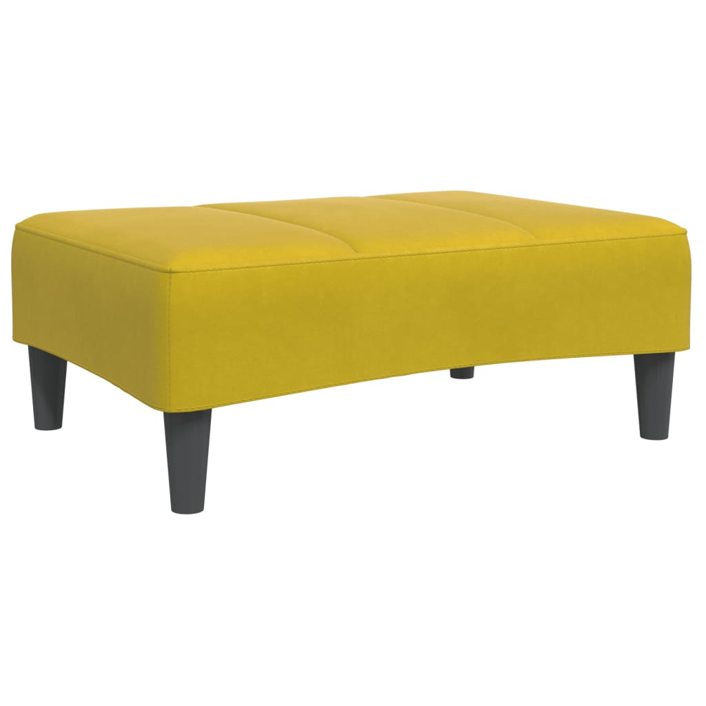 vidaXL Podnožka žlutá 77 x 55 x 31 cm samet