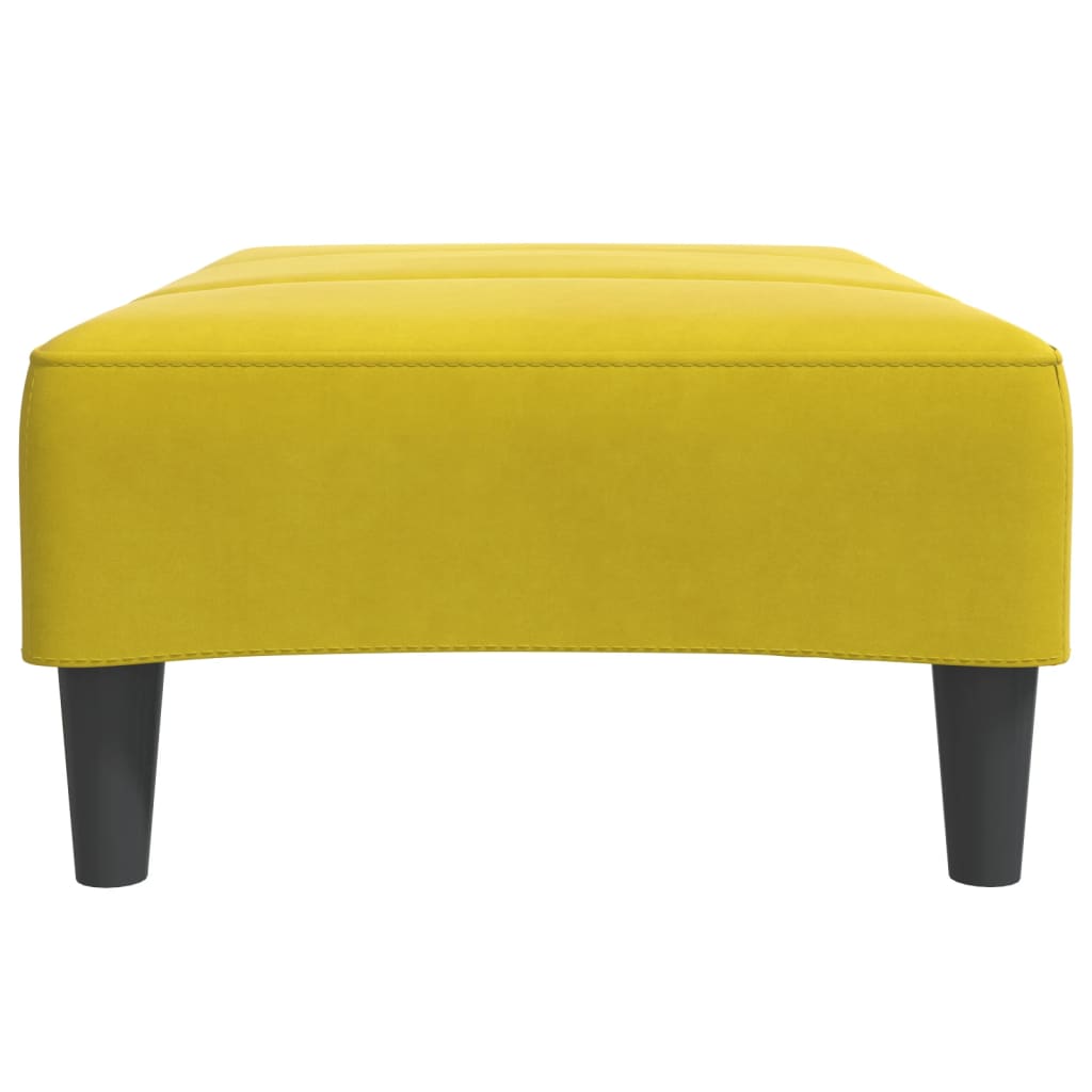 Sárga bársony lábzsámoly 77x55x31 cm 