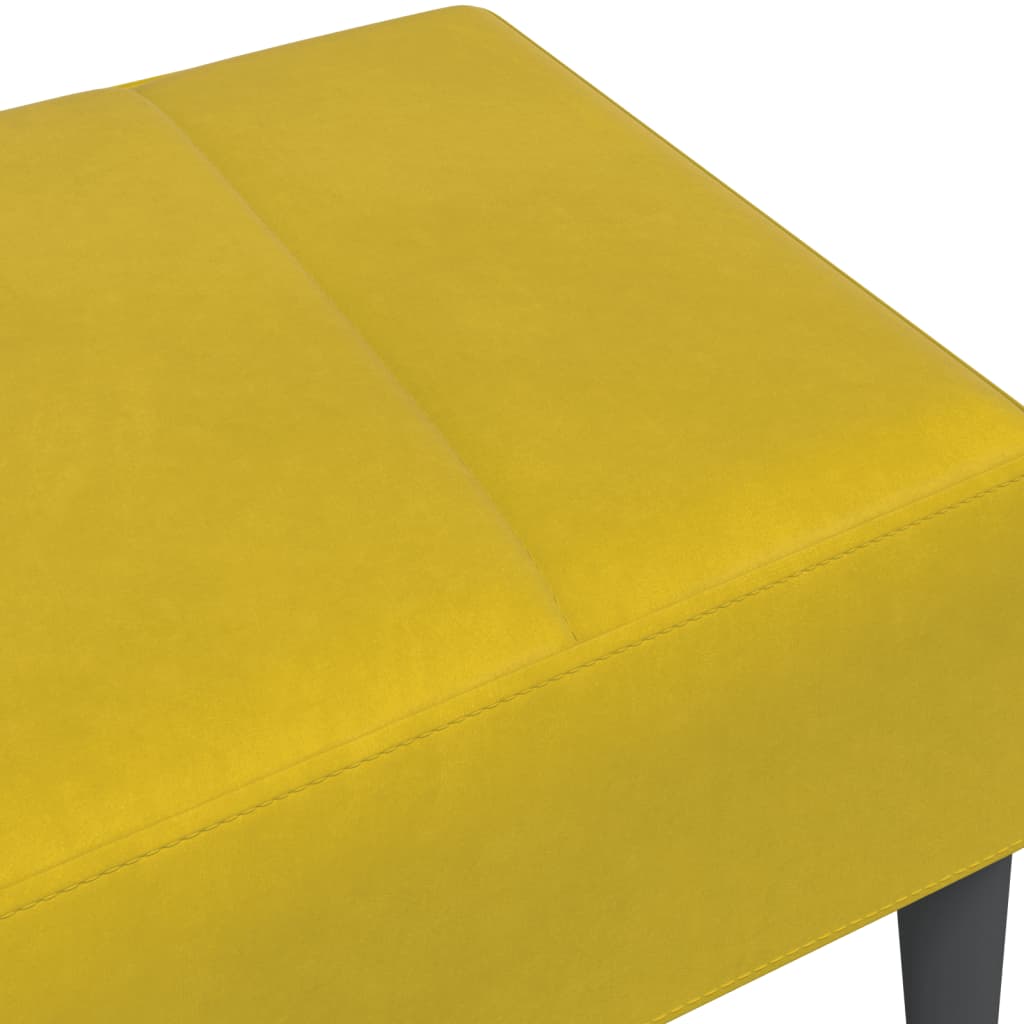 Sárga bársony lábzsámoly 77x55x31 cm 
