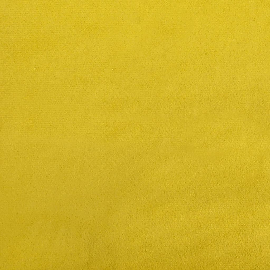 Sárga bársony lábzsámoly 77x55x31 cm 