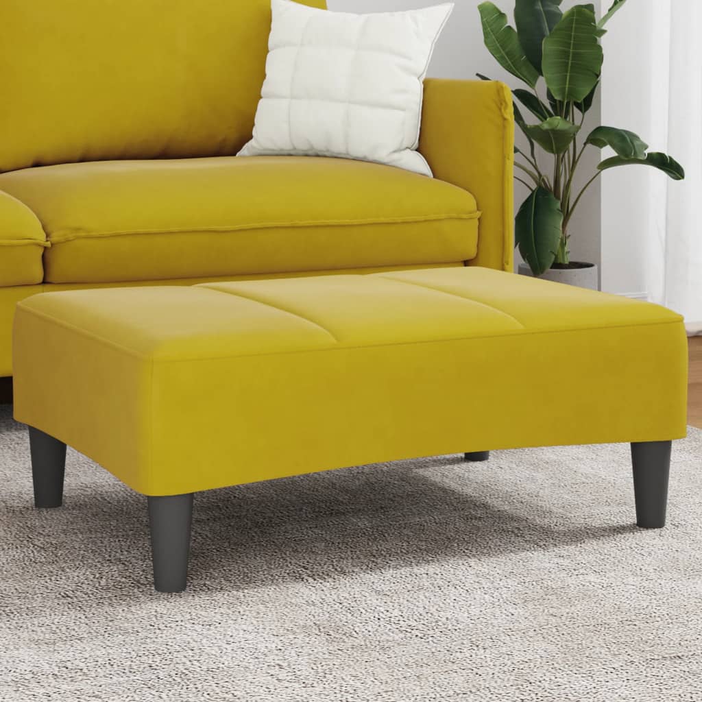 vidaXL Taburet, galben, 77x55x31 cm, catifea