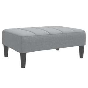 Podnožka světle šedá 77 x 55 x 31 cm textil - obrázek 2