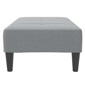 Podnožka světle šedá 77 x 55 x 31 cm textil - obrázek 5