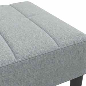 Podnožka světle šedá 77 x 55 x 31 cm textil - obrázek 6