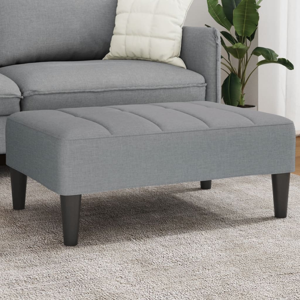vidaXL Taburet, gri deschis, 77x55x31 cm, material textil