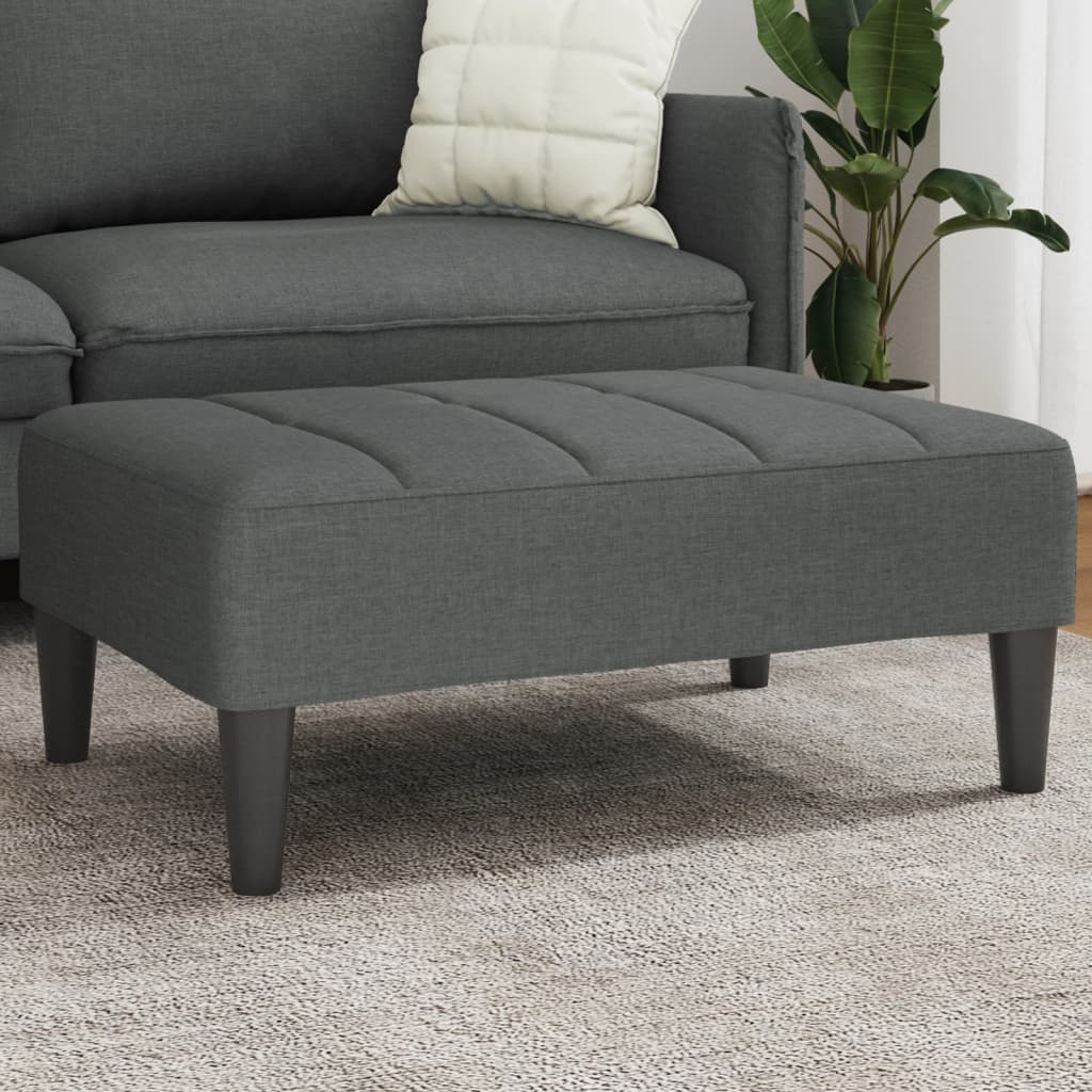 vidaXL Taburet, gri închis, 77x55x31 cm, material textil