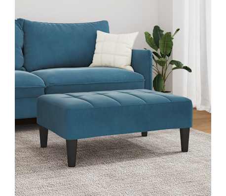 vidaXL Fu&szlig;hocker Blau 77x55x31 cm Samt