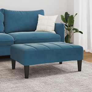 vidaXL Fu&szlig;hocker Blau 77x55x31 cm Samt