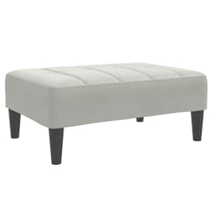 vidaXL jalapink, helehall, 77x55x31 cm, samet