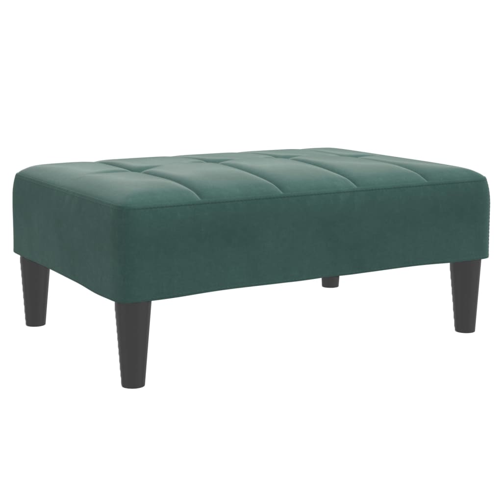 VidaXL Repose-pied Vert Foncé 77x55x31 Cm Velours