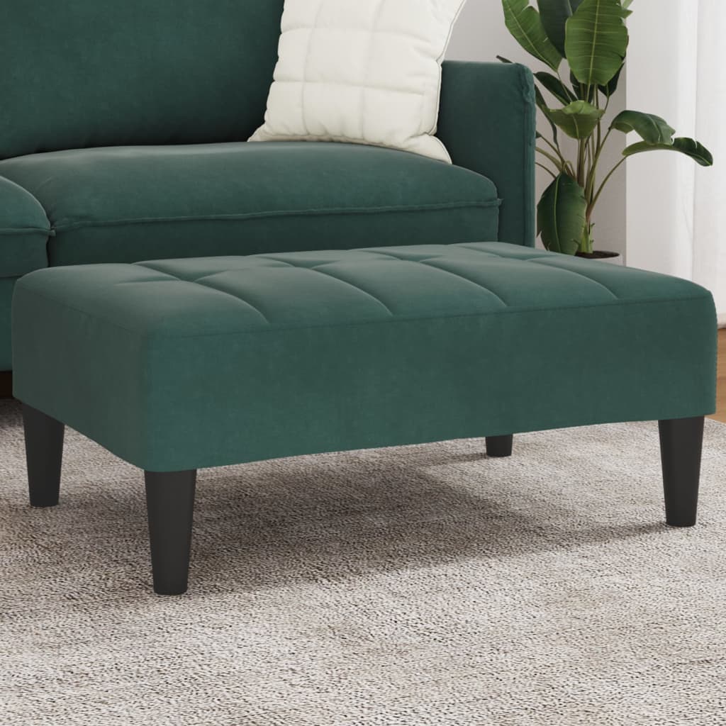 vidaXL Fußhocker Dunkelgrün 77x55x31 cm Samt