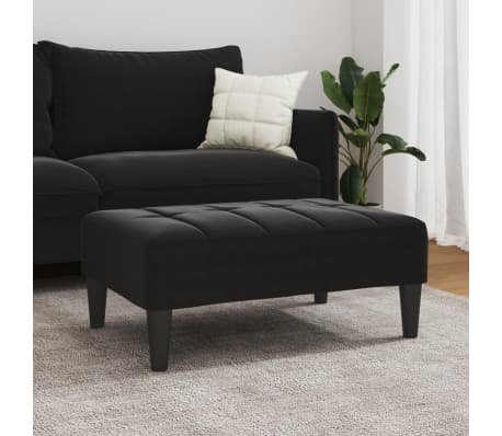 vidaXL Repose-pied noir 77x55x31 cm velours