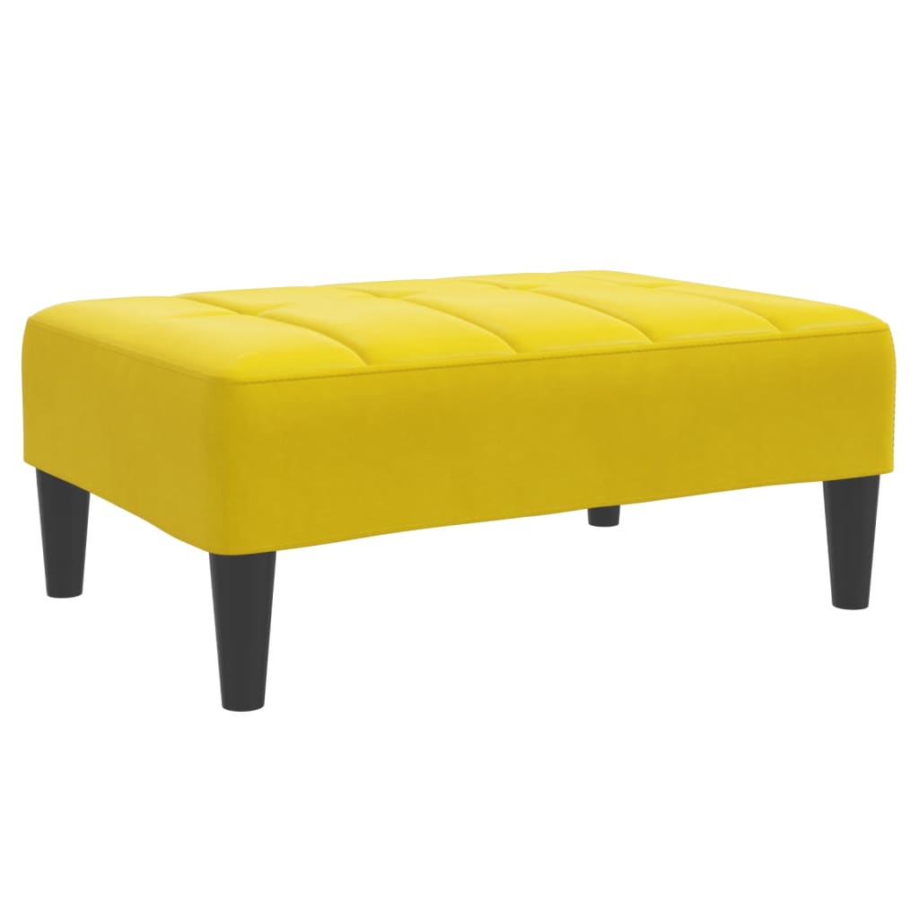 vidaXL Podnožka žlutá 77 x 55 x 31 cm samet