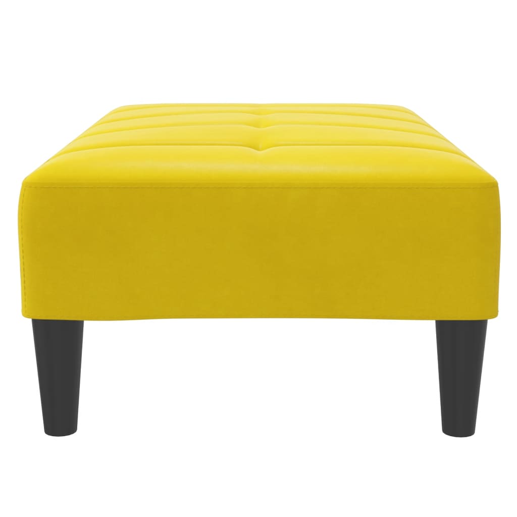 Sárga bársony lábzsámoly 77x55x31 cm 