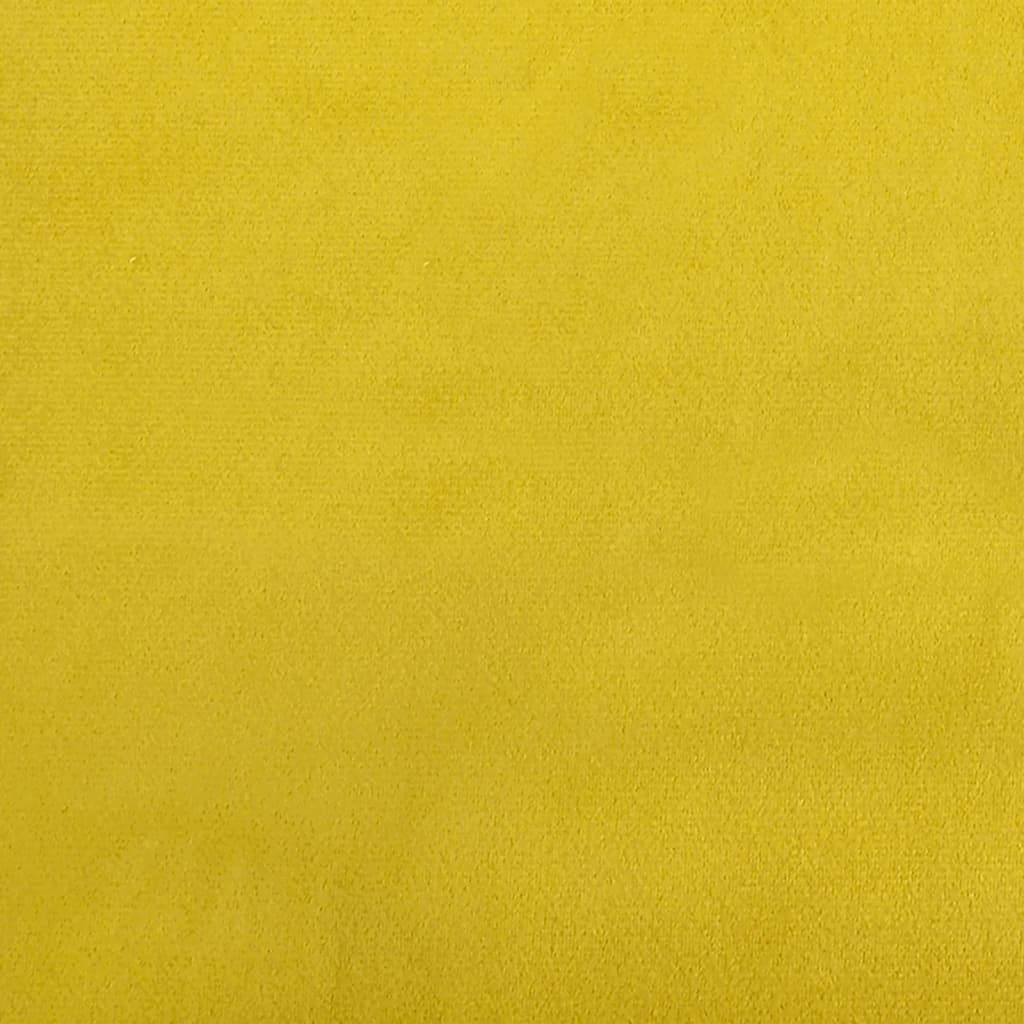 Sárga bársony lábzsámoly 77x55x31 cm 