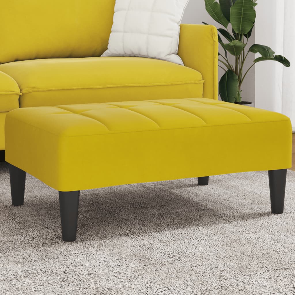 vidaXL Taburet, galben, 77x55x31 cm, catifea