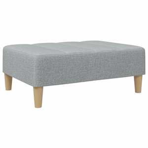 Podnožka světle šedá 77 x 55 x 31 cm textil - obrázek 2