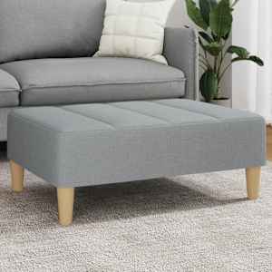 Podnožka světle šedá 77 x 55 x 31 cm textil - obrázek 1