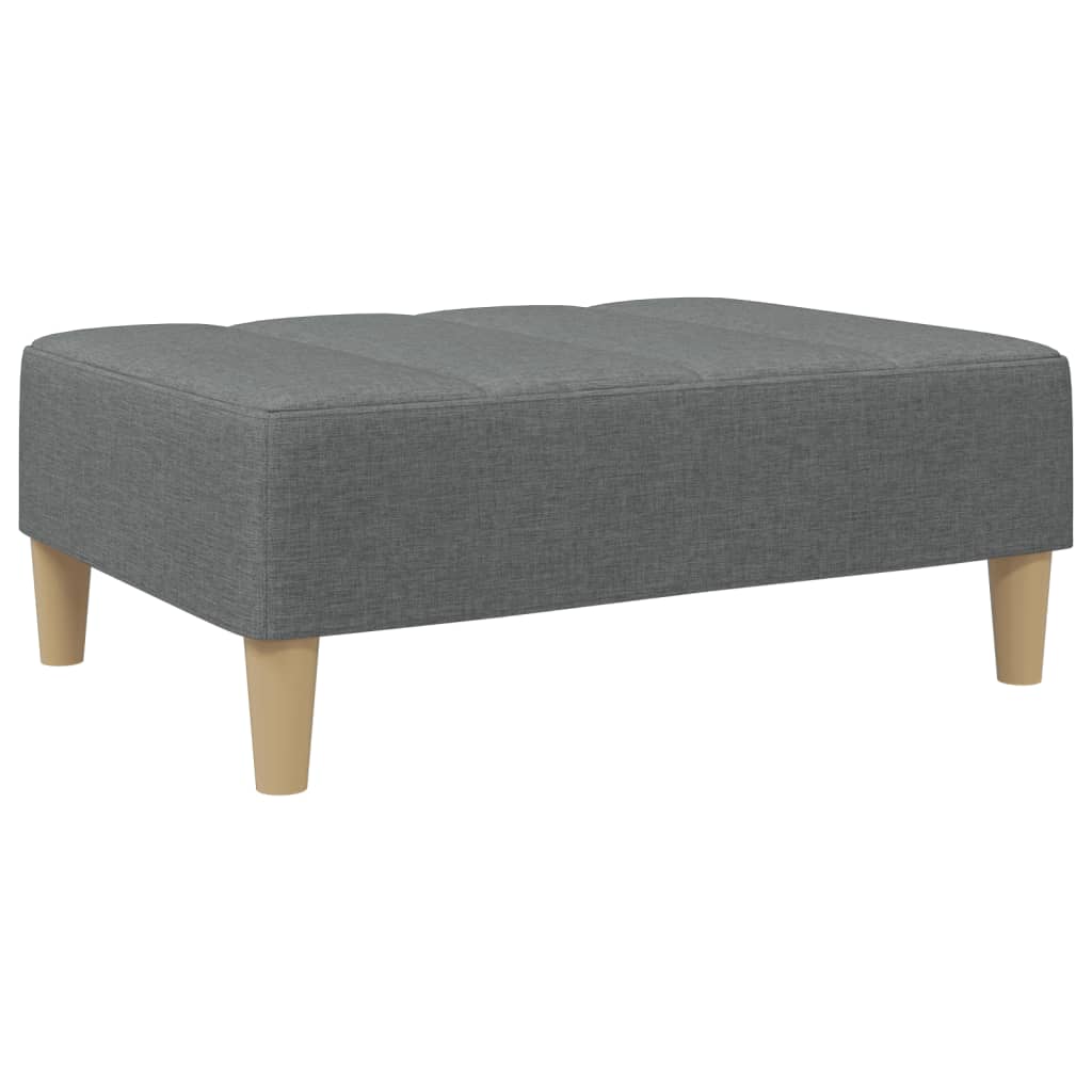 vidaXL Footstool Dark Gray 30.3"x21.7"x12.2" Fabric-image-8721102612107