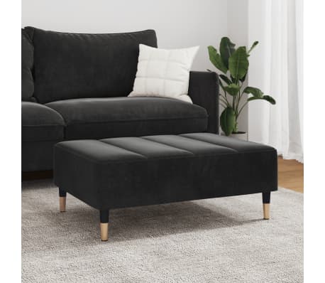 vidaXL Fu&szlig;hocker Schwarz 77x55x31 cm Samt