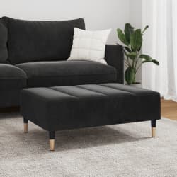 vidaXL Taburet, negru, 77x55x31 cm, catifea
