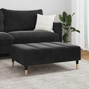 vidaXL Fu&szlig;hocker Schwarz 77x55x31 cm Samt