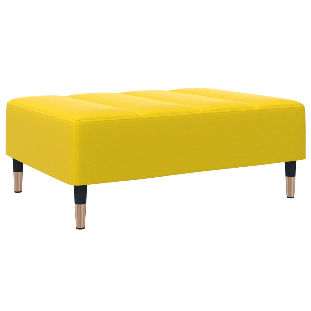 vidaXL Podnožka žlutá 77 x 55 x 31 cm samet