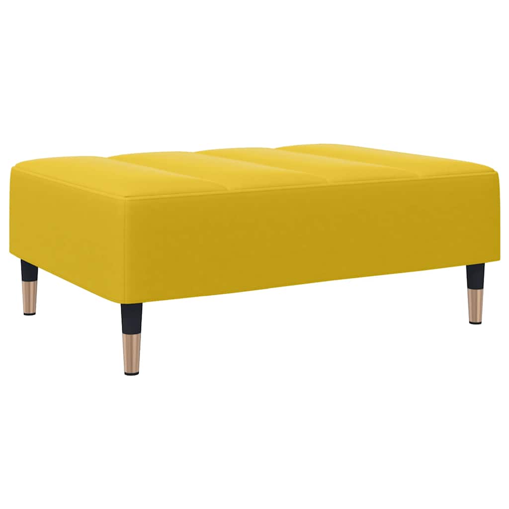 vidaXL Podnožka žlutá 77 x 55 x 31 cm samet