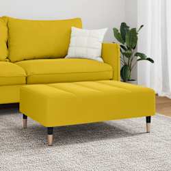 vidaXL Apoio de p&eacute;s 77x55x31 cm veludo amarelo