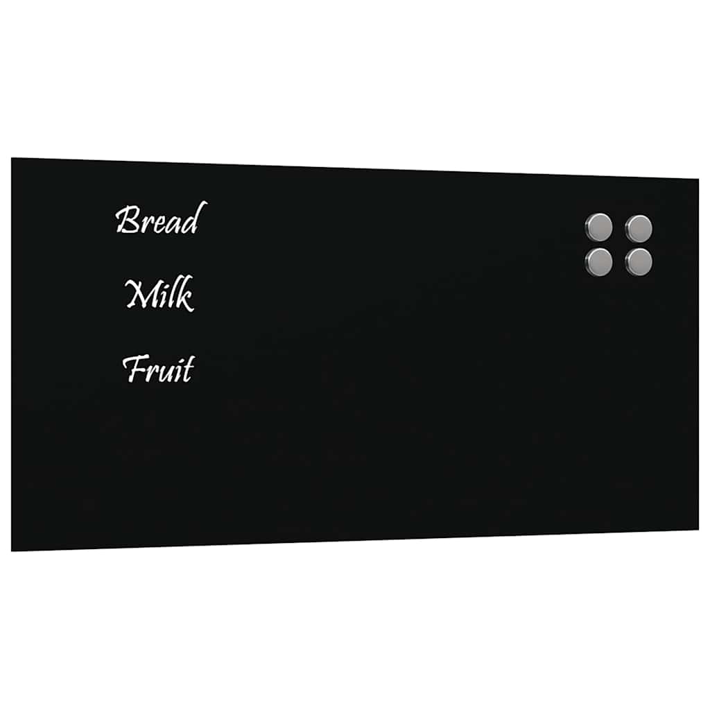 vidaXL Nástěnná magnetická tabule černá 60 x 30 cm tvrzené sklo